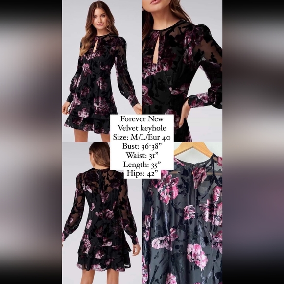 Forever New Burnout Velvet Dress - Picture 9 of 9